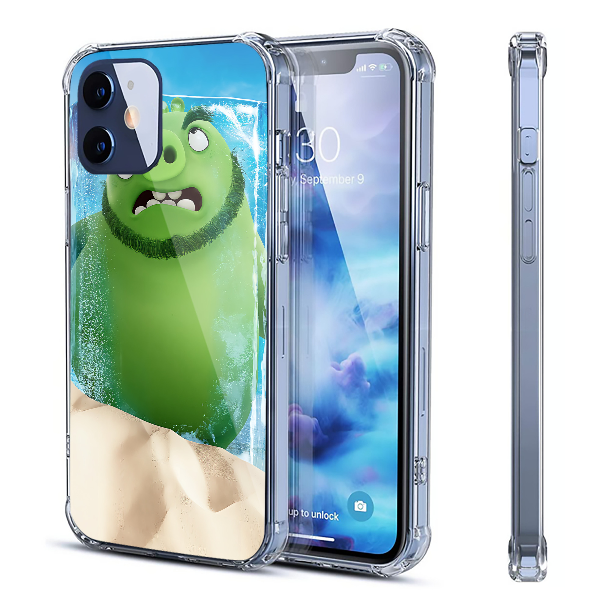 （画像用） Angry Birds アングリーバード 【iPhone 12シリーズ対応】透明スマホケース（クリアソフトケース）